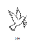 Dekor 030, Fågel som har tre löv i näbben