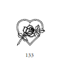 Dekor 133, hjärta med ros