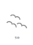 Dekor 510, Tre m formade fåglar som flyger