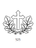 Dekor 525, ett kors med blad på vardera sida