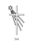 Dekor 541, kors med stjärnskott i bakgrunden
